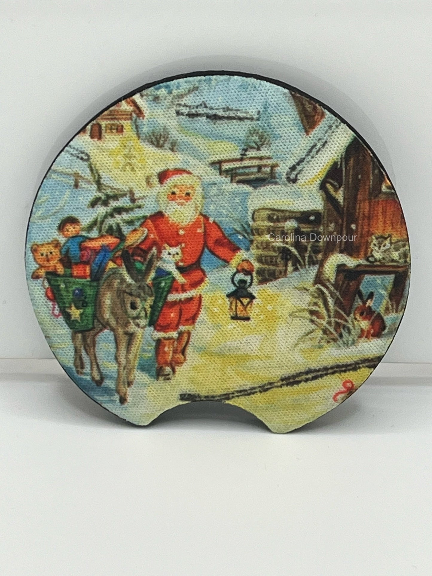 Santa in Village-Car Coaster