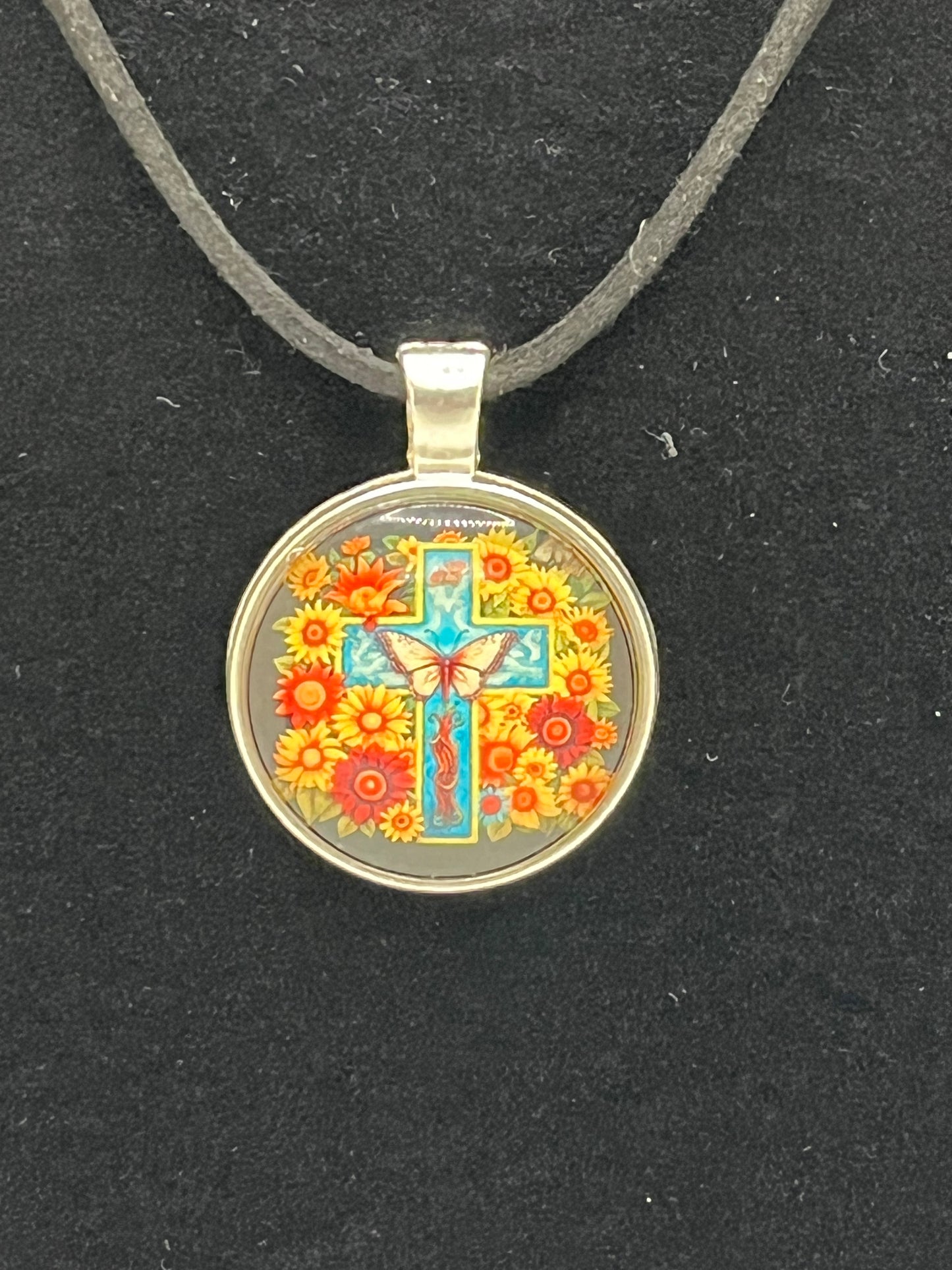 Cross (Design 2)-Corded Charm Necklace