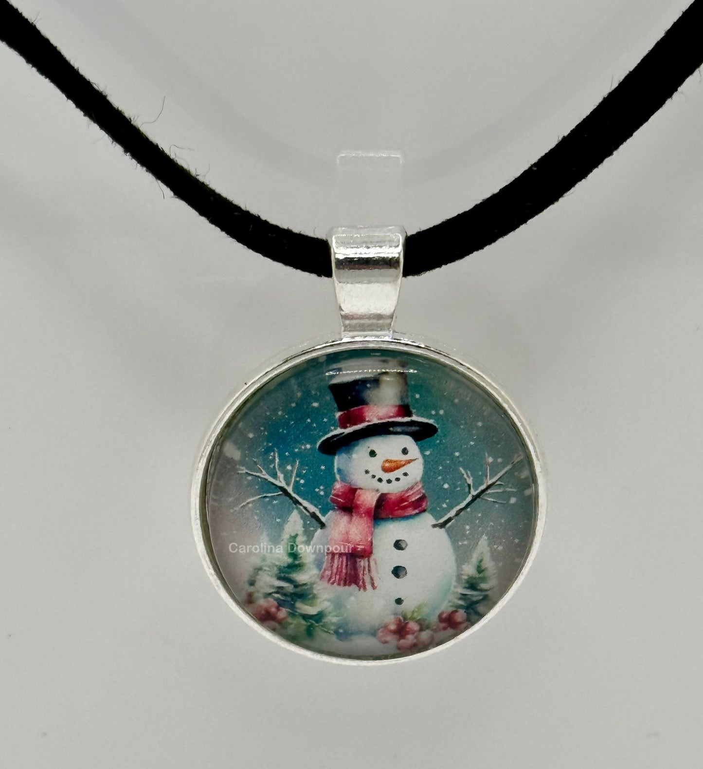 Colorful Snowman-Corded Charm Necklace