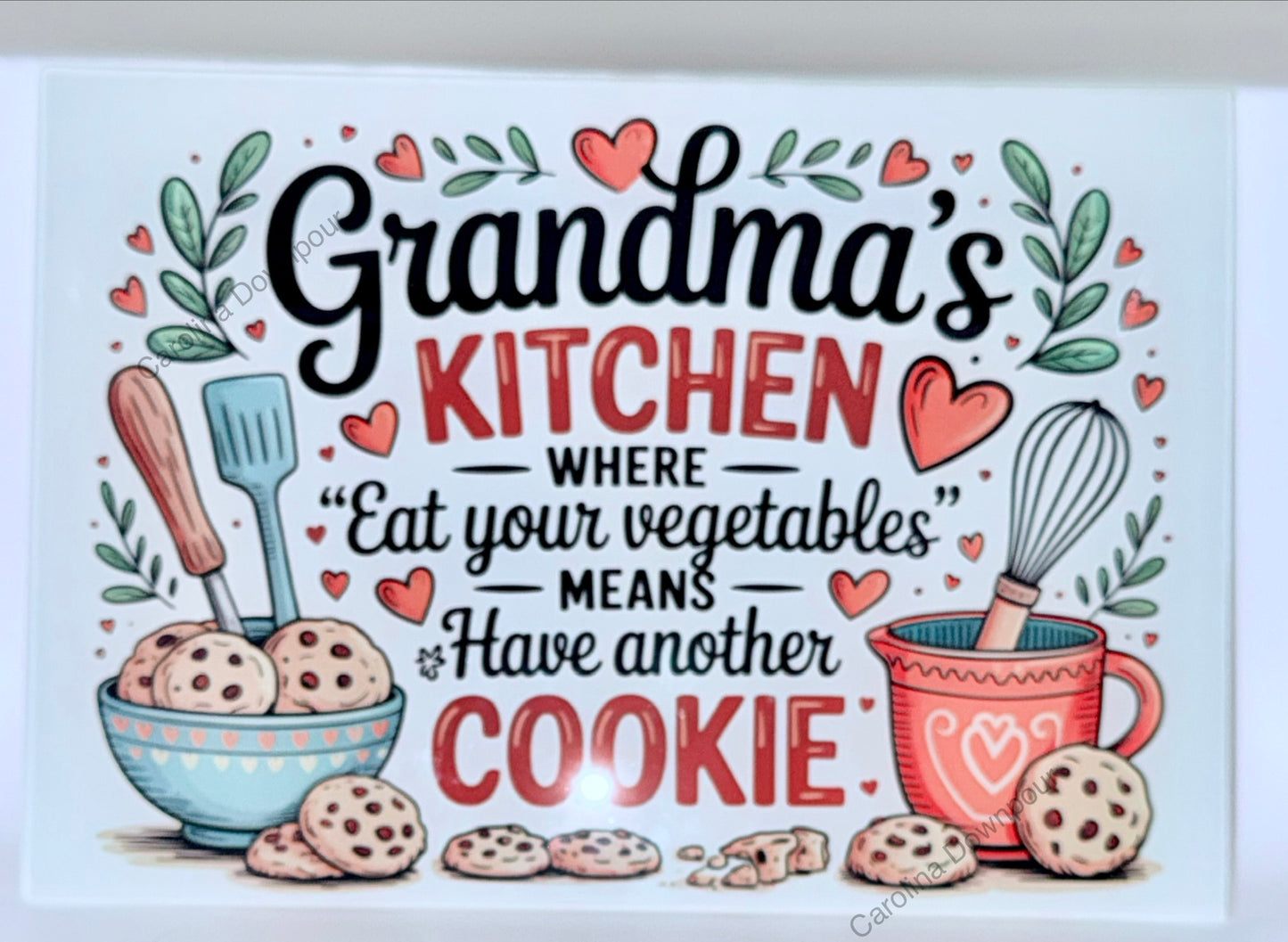 Grandma’s Kitchen-Glass Cutting Board