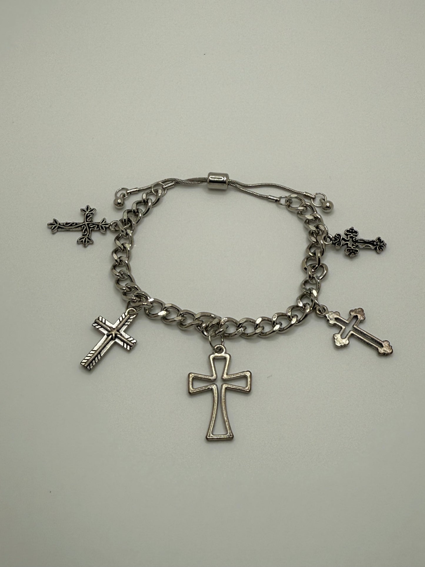 Charm Slider Bracelet-Crosses