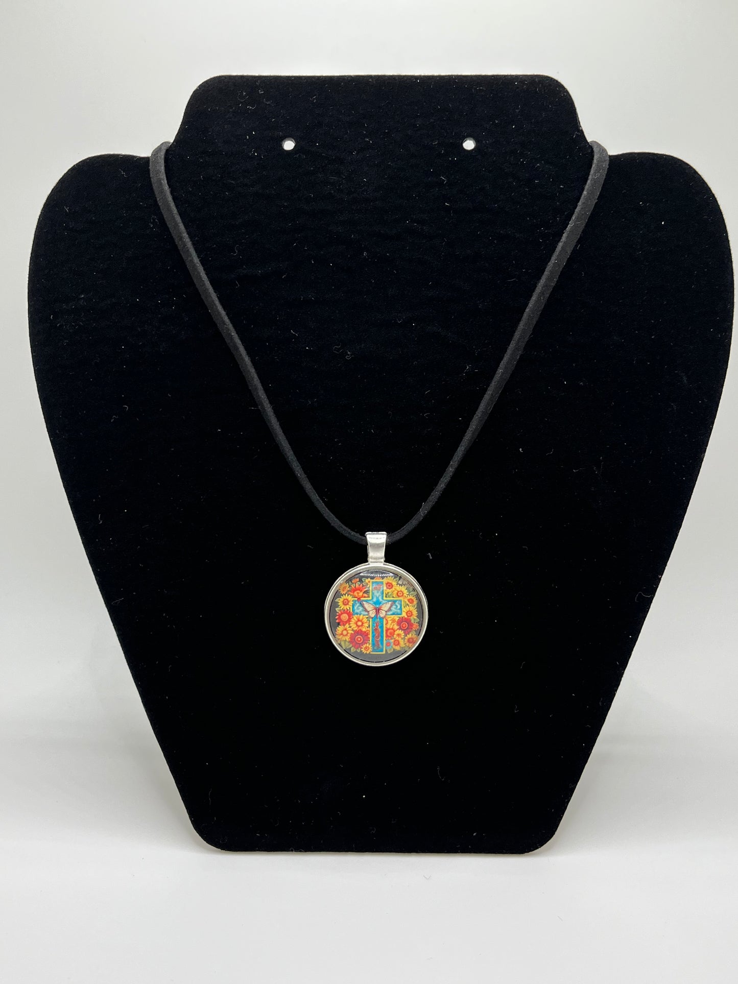 Cross (Design 2)-Corded Charm Necklace