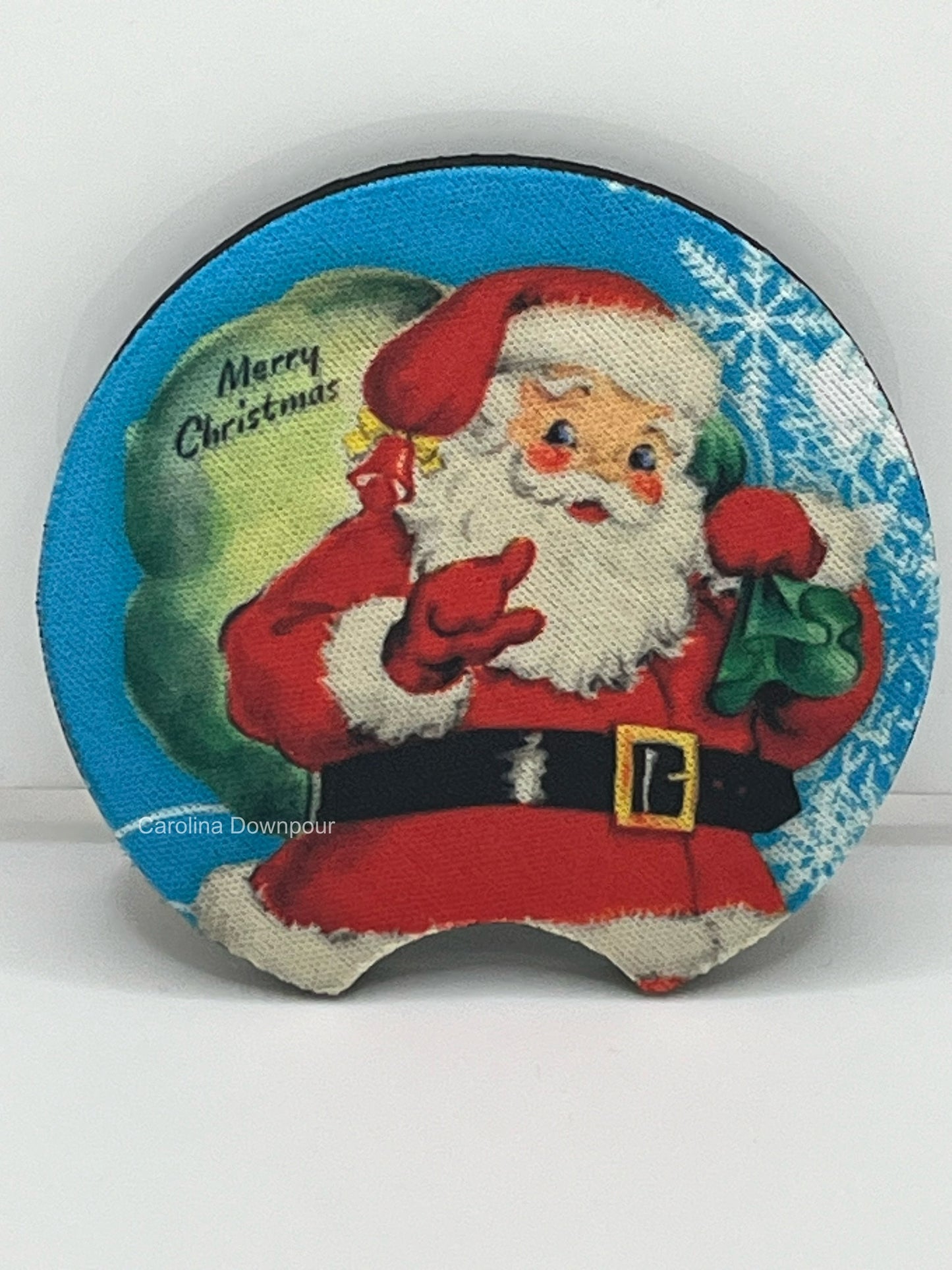 Vintage Animated Santa-Car Coaster