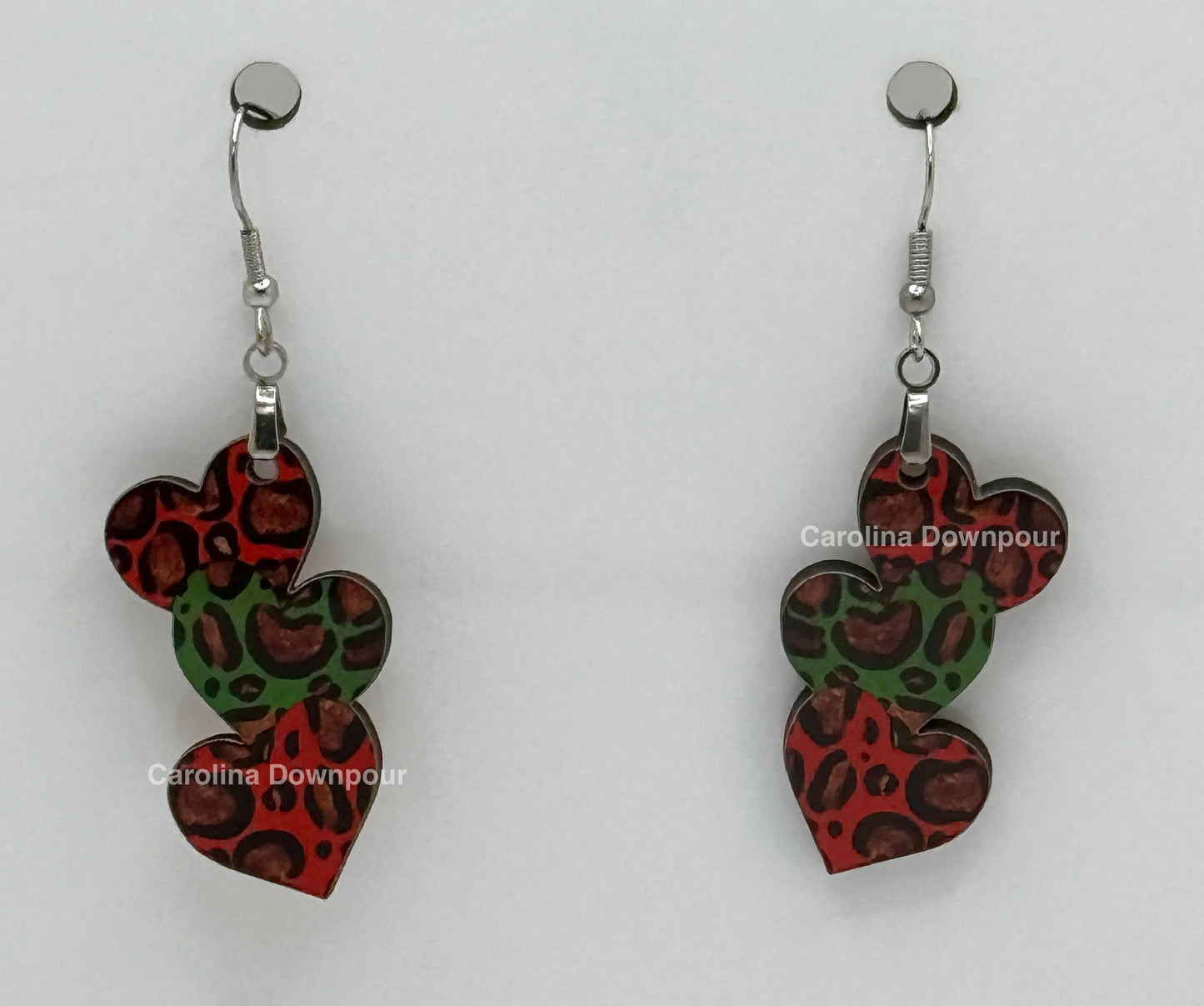 Holiday Drop Hearts-Ear Rings