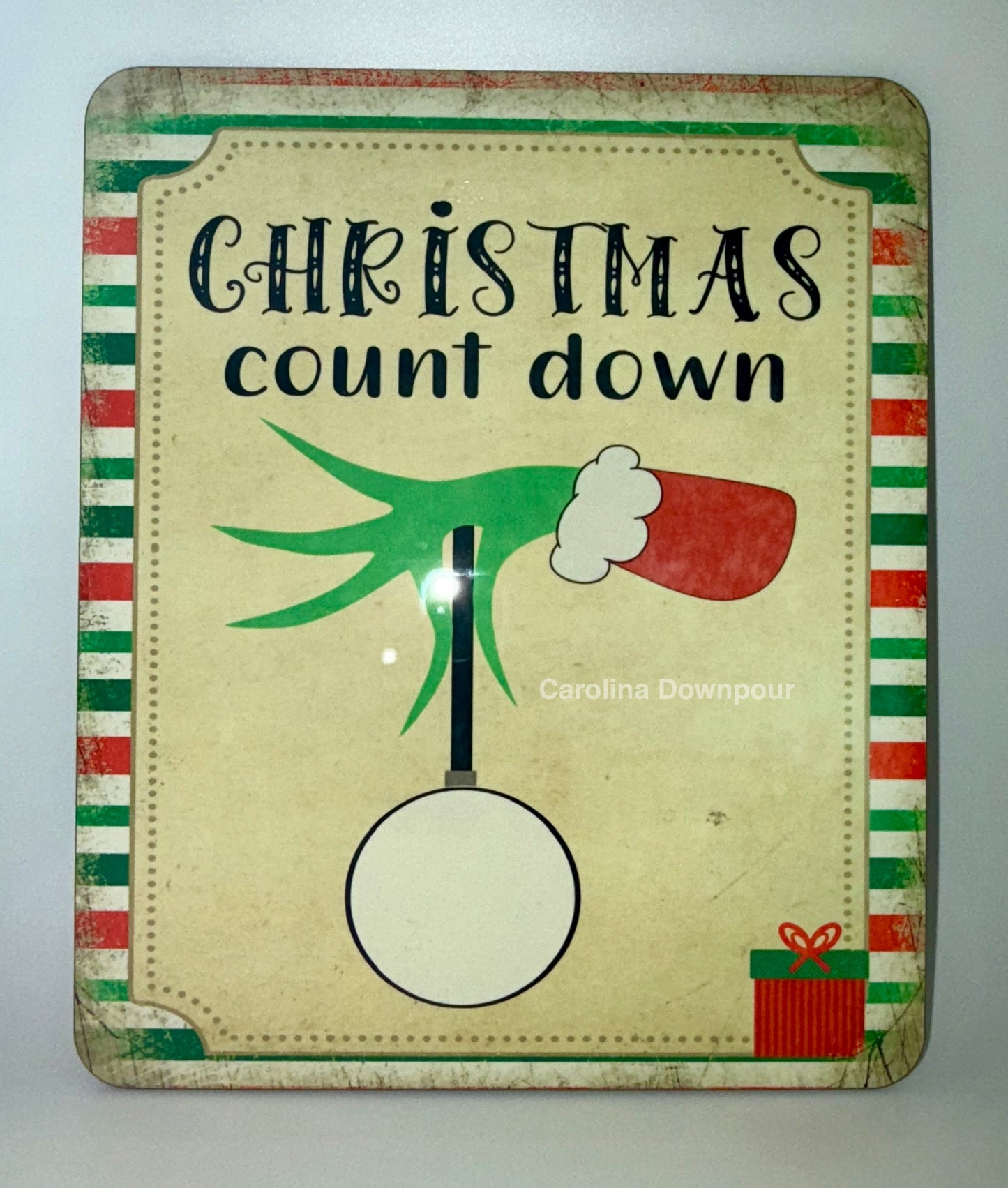 Grinch Hand Christmas Countdown-Dry Erase Board