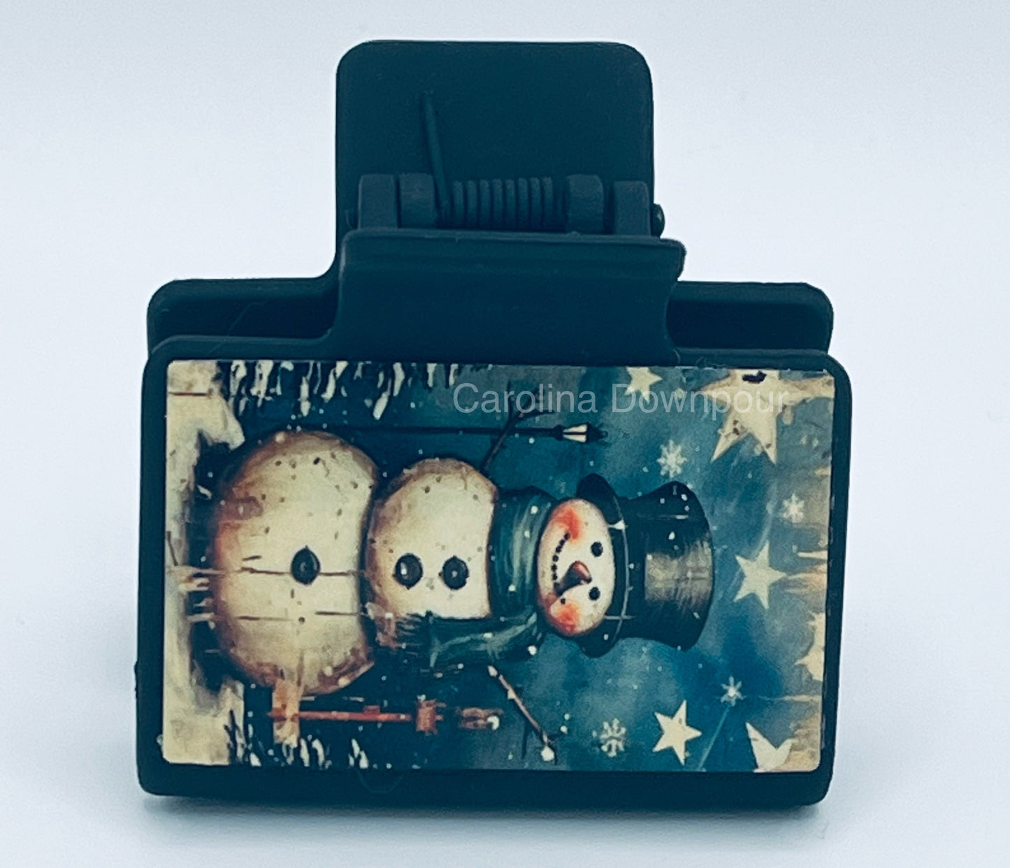 Snowman Hair Clip-(2 Inch)