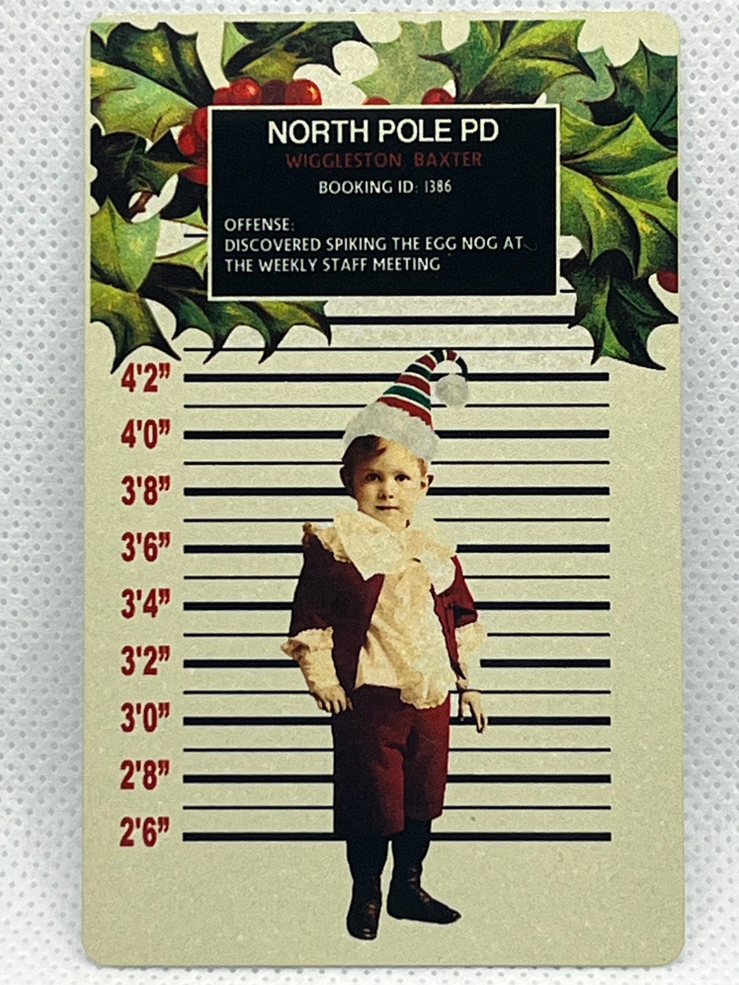 Delinquent Elf (Baxter Wiggleston)-Holiday Magnet