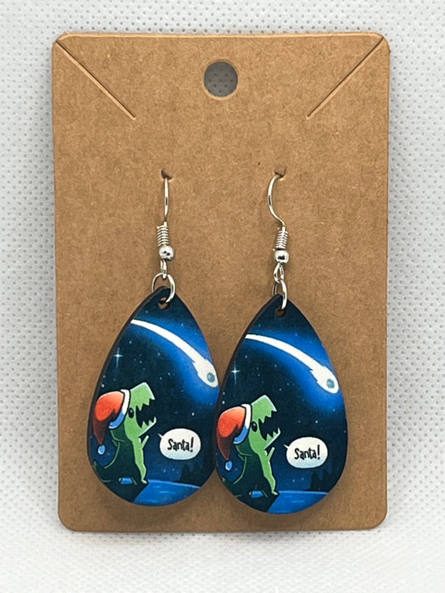 T-Rex Calling for Santa-Ear Rings