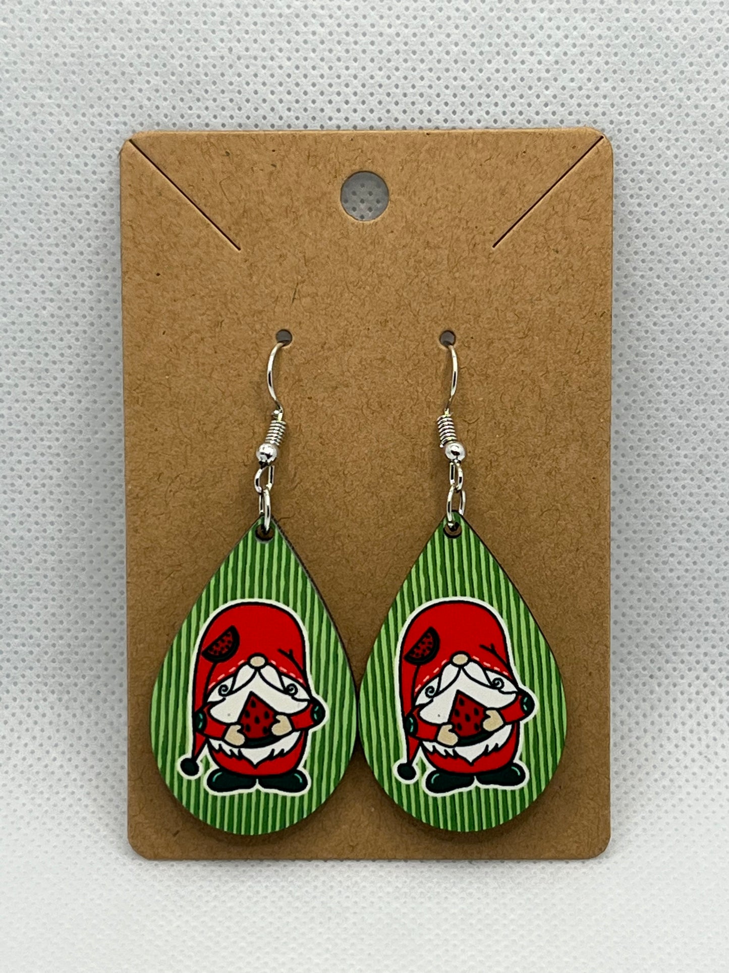 Watermelon Gnome-Ear Rings