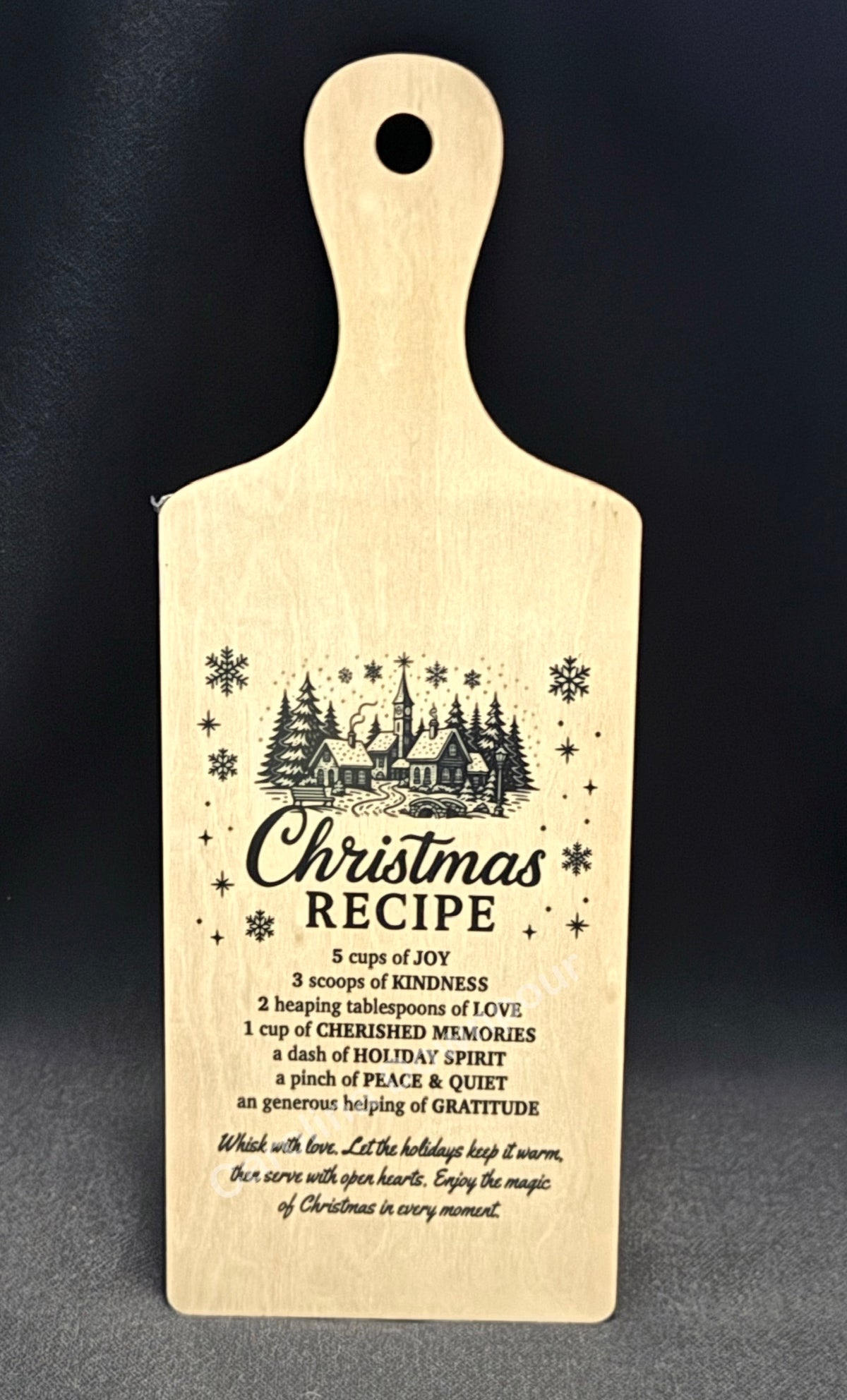 Christmas Recipe-Decorative Plywood Cutting Board