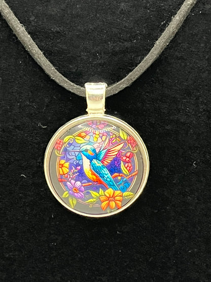 Spring Bird-Corded Charm Necklace