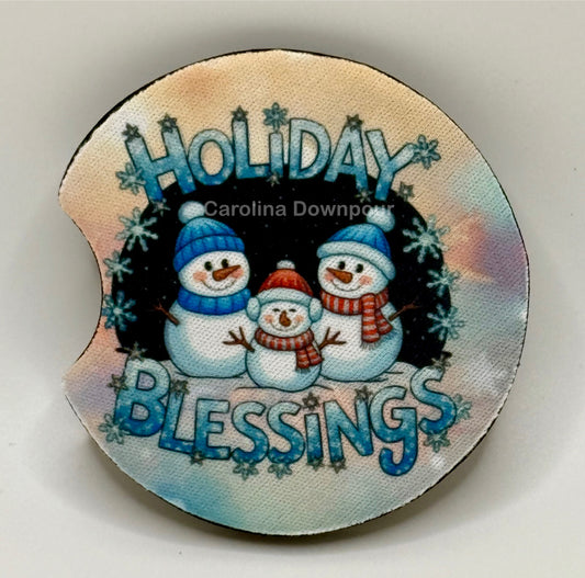 Holiday Blessings-Car Coaster