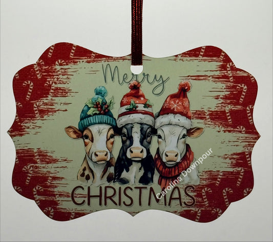 Holiday Cows-Metal Benelux Ornament
