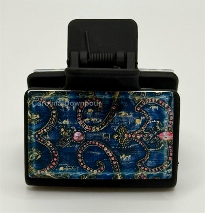 Blue Jeans Hair Clip-(2 Inch)