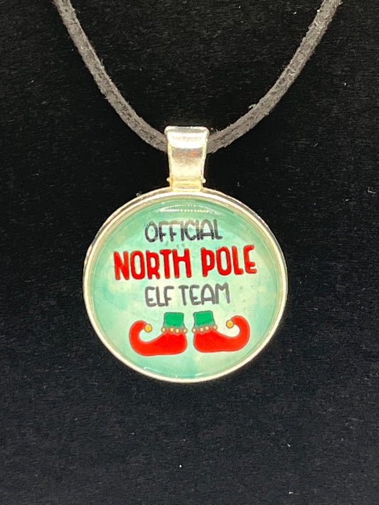 Official Elf Team (Blue)-Corded Charm Necklace