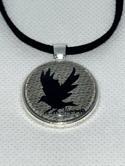 Nevermore Raven-Corded Charm Necklace