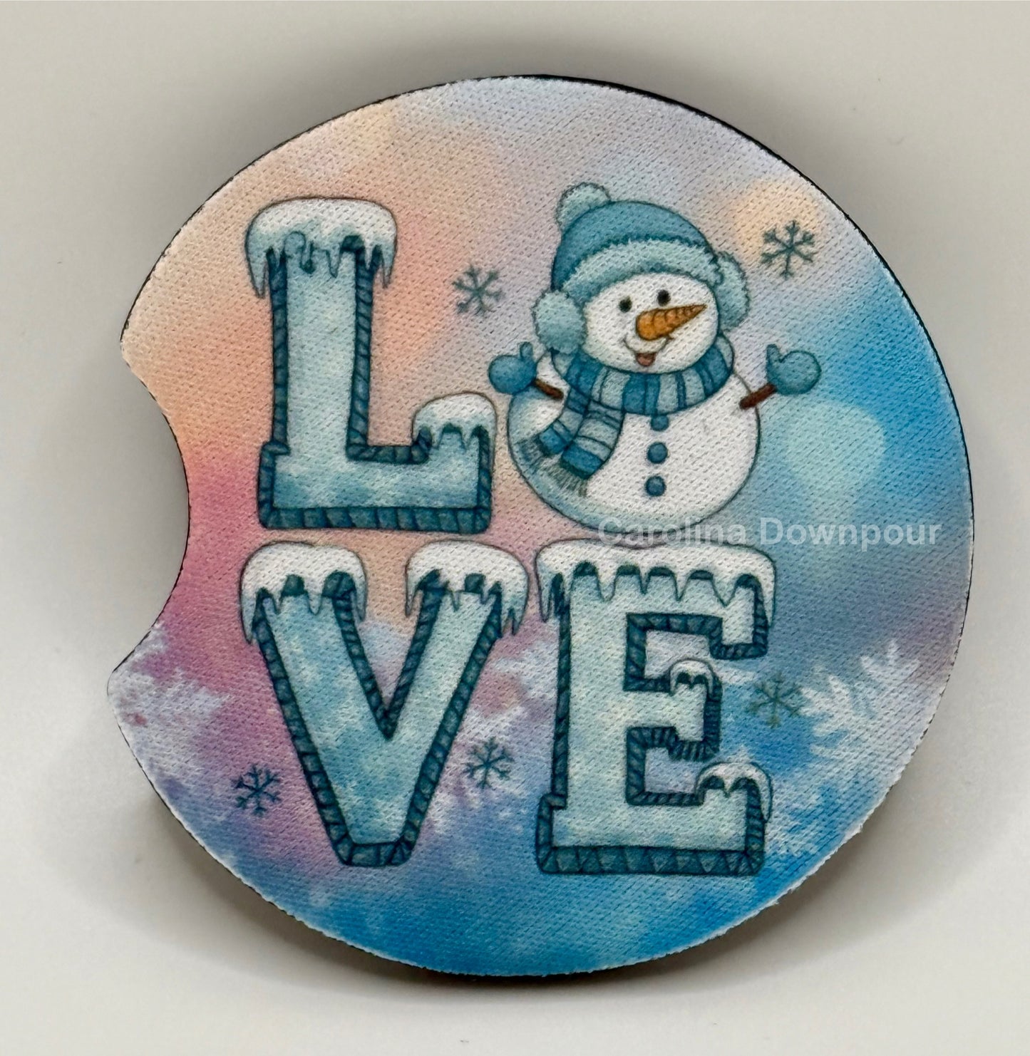 Love (Snowman)-Car Coaster