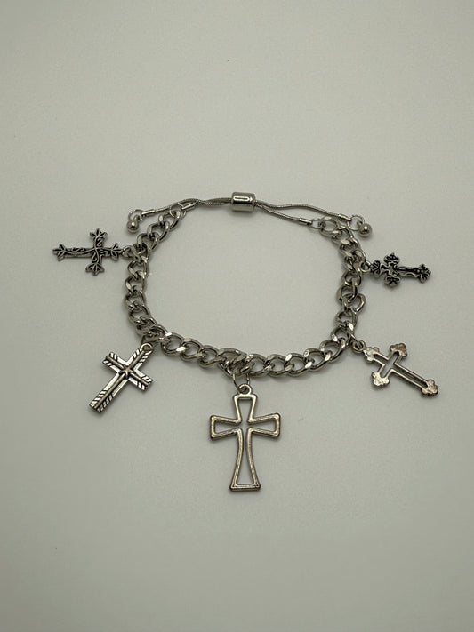 Charm Slider Bracelet-Crosses