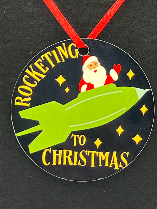 Rocketing To Christmas-Holiday Ornament