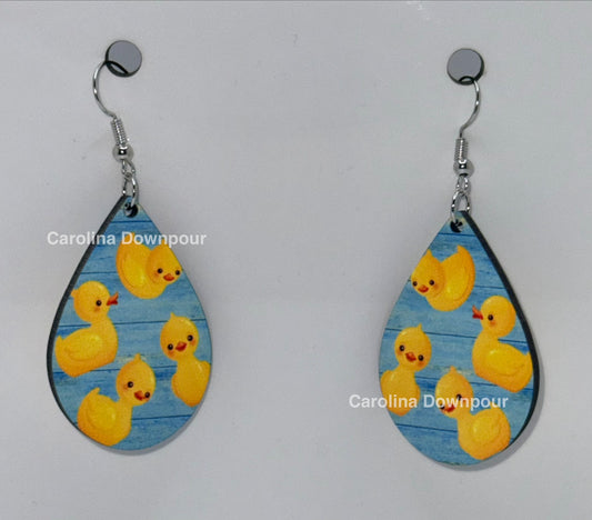 Ducks-Teardrop Ear Rings