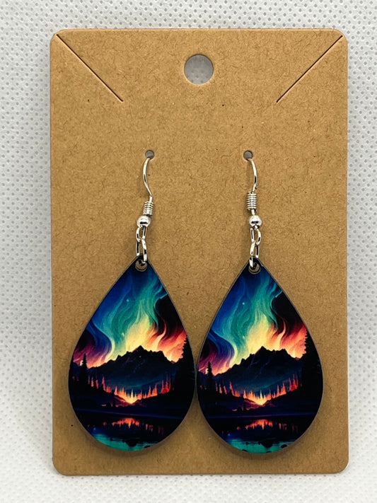 Northern Lights Mountain-Ear Rings