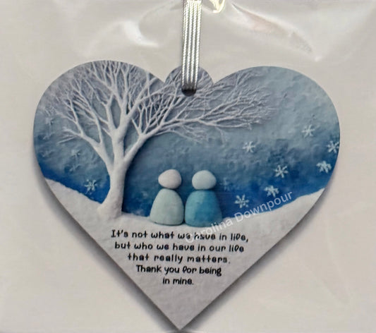Holiday Friendship-Heart Shaped Holiday Ornament