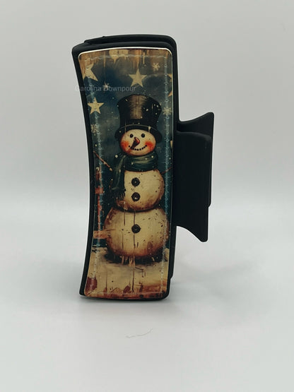 Snowman Hair Clip-(4 Inch)