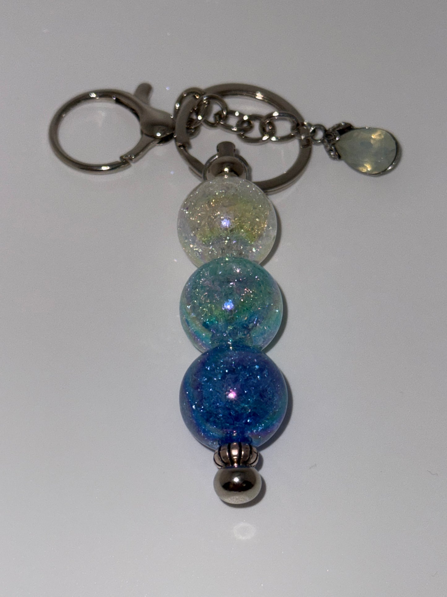 Style #1-Beaded Keychain w/Charm