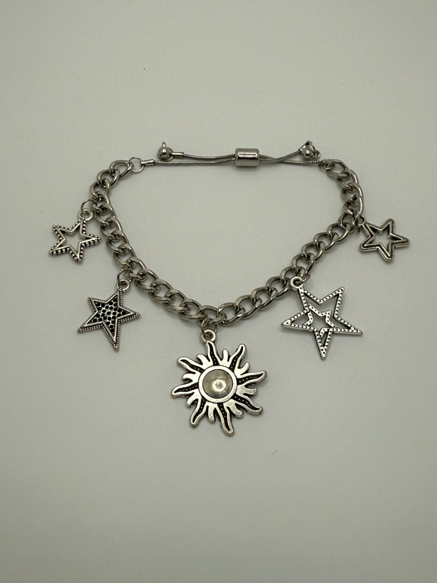 Charm Slider Bracelet-Sun/Stars
