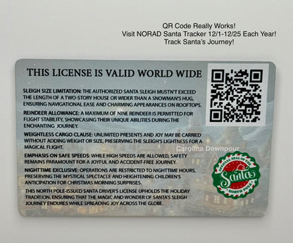 Santa’s Sleigh License-Novelty Keepsake