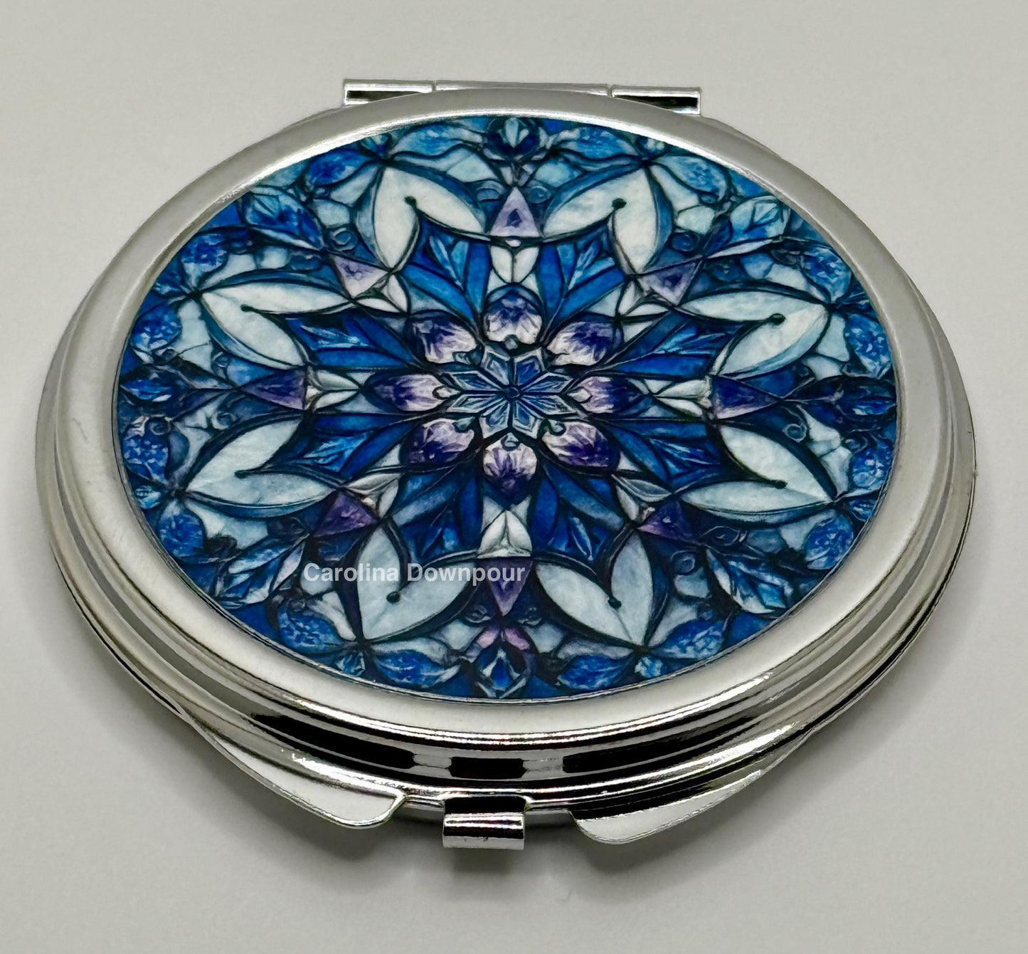 Stained Glass Snowflake-Compact Mirror (Round)