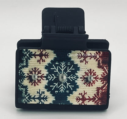 Holiday Sweater Hair Clip-(2 Inch)