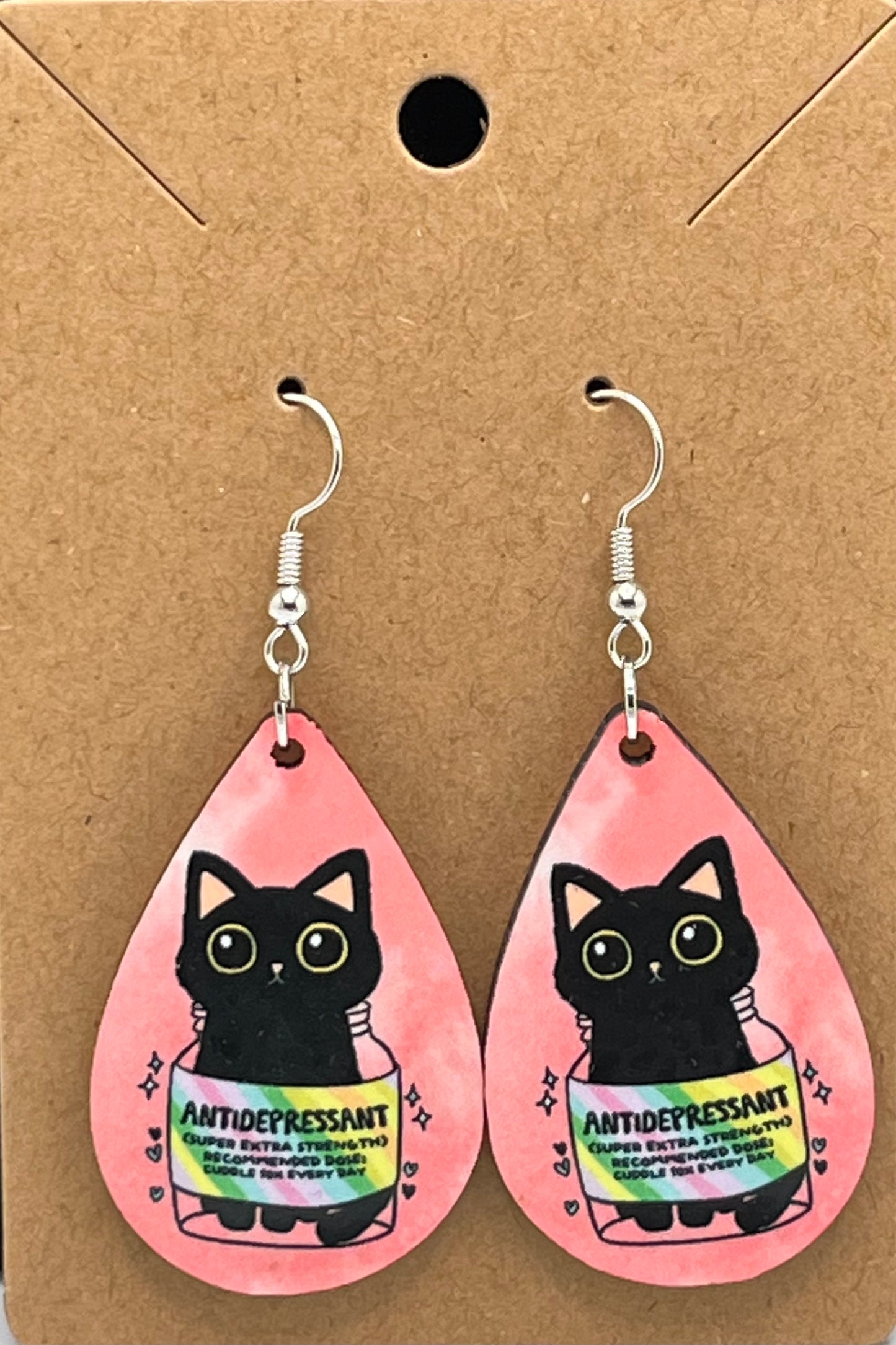 Purrfect Antidepressant-Ear Rings