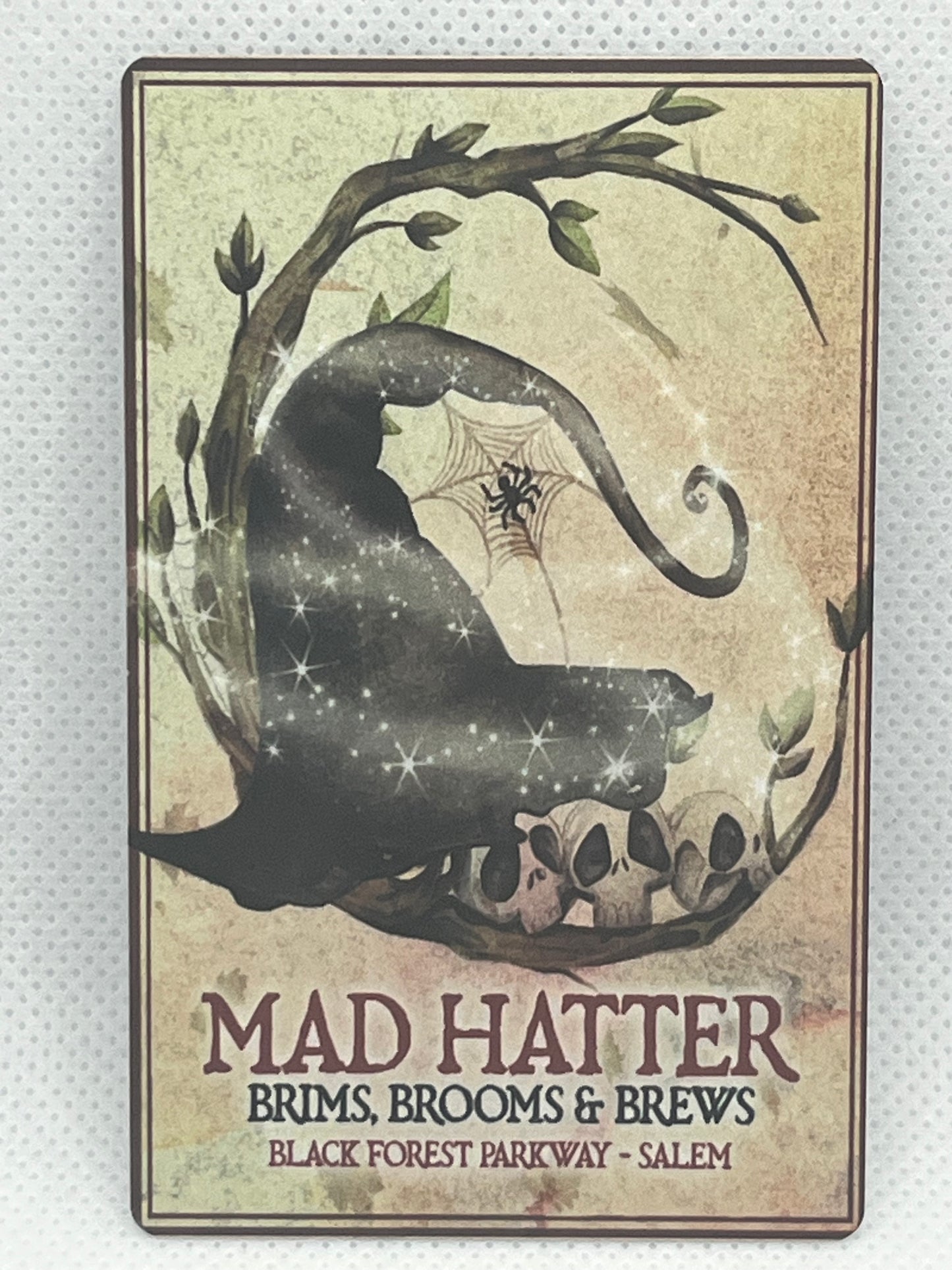 Mad Hatter Brims, Brooms, & Brews-Halloween Magnet