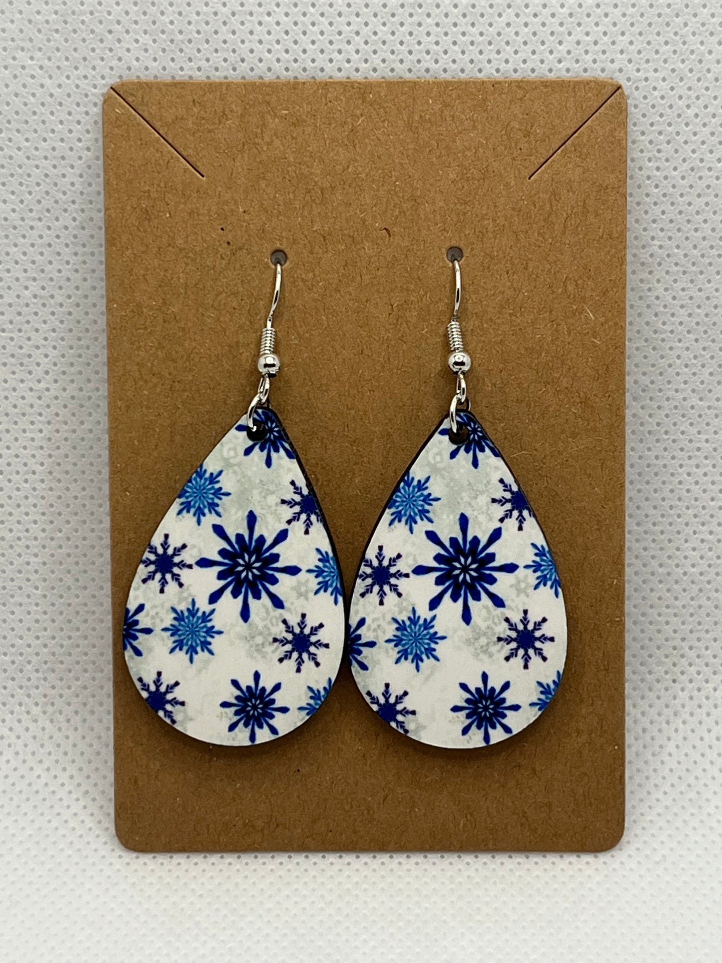 Blue Snowflakes-Ear Rings