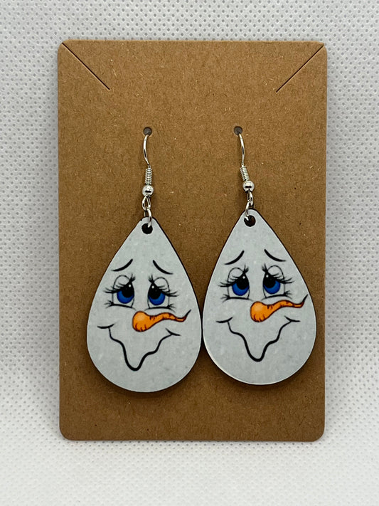 Snowman Face-Ear Rings