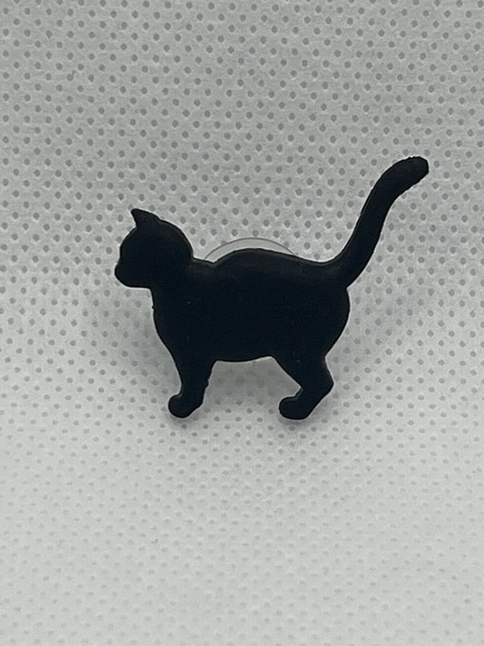 Shoe Charm-Cat (Black/Standing)