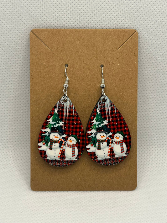 Snowman & Snowgirl-Ear Rings