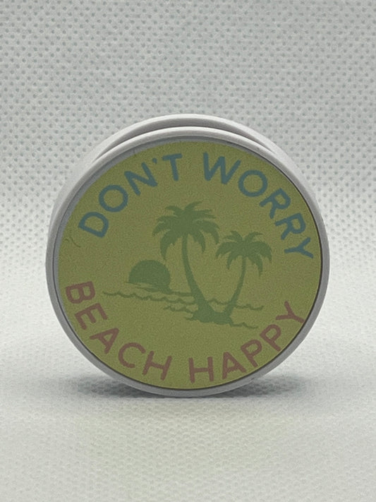 Don’t Worry, Beach Happy-Cell Phone Pop-Grip (White)