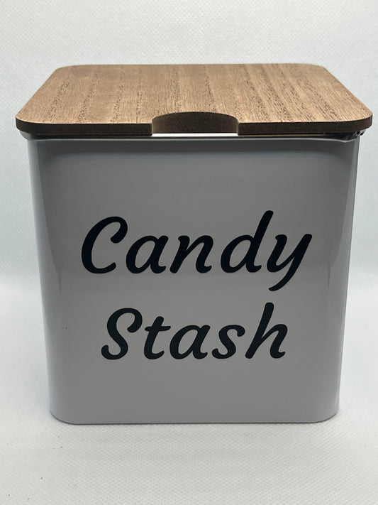 Candy Stash-Metal Storage Box (Small)  w/Vinyl Decal Application