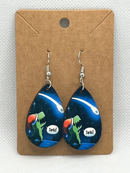 T-Rex Calling for Santa-Ear Rings