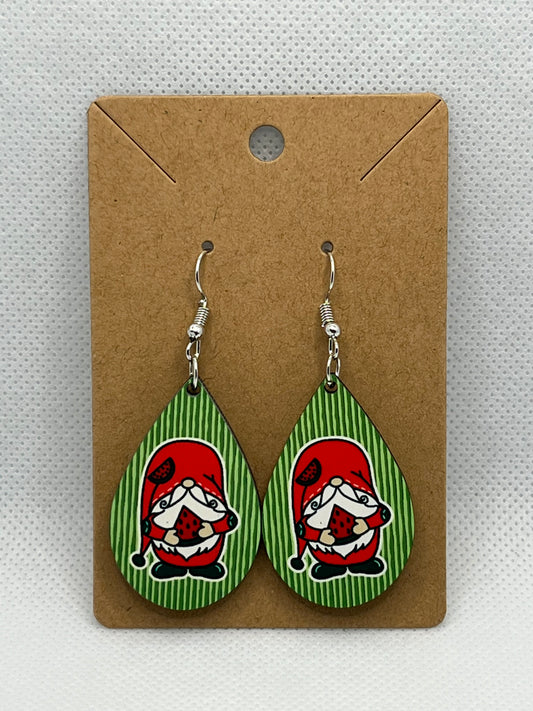 Watermelon Gnome-Ear Rings